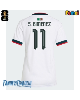 Mexic Santiago Gimenez #11 Echipament de Fotbal Replică Mondial 2026 Femei Deplasare